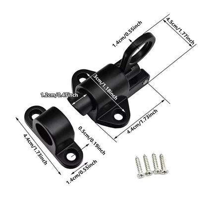 5PCS Aluminum Alloy Spring Bolt Self-Closing Sliding Door Window Lock Buckle Set