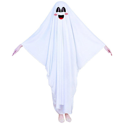 Halloween Party Costume Ghost Cape Full Length Spooky Dress Up Ball Cloak Outfit