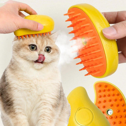 Electric Pet Hair Brush 3 in 1 Steamy Dog Cat Hair Grooming Bath Spray Tool