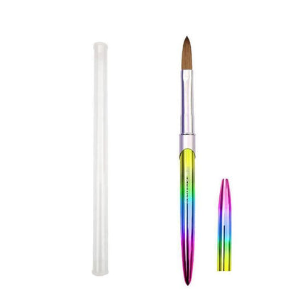 Kolinsky Acrylic Nail Art Brush Manicure Powder Professional Tools Size #2-18 - Aimall