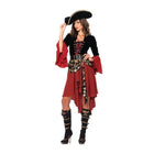 Halloween Costume Masquerade Red Pirate Cos Captain Jack Adult Female Pirates Of The Caribbean Show Clothes