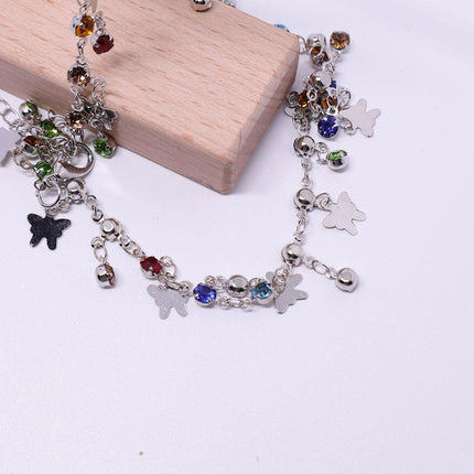 Colorful Butterfly Necklace Women Summer Fashion Exquisite Collarbone Chain