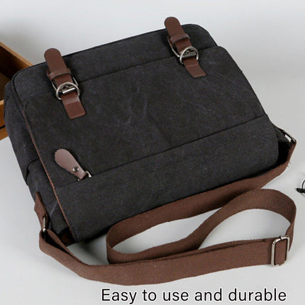 Canvas Messenger Shoulder Bag Large Capacity Crossbody Travel Work Handbag
