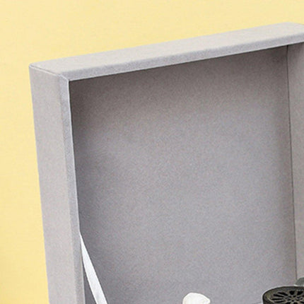 Solid Colour Velvet Jewelry Box Wooden Square Gift Packing Case Velvet Organizer