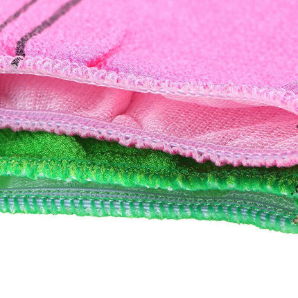 Fiber Cleaner Bath Glove Exfoliating Towel Body Rub Shower Scrub Glove Washcloth - Aimall