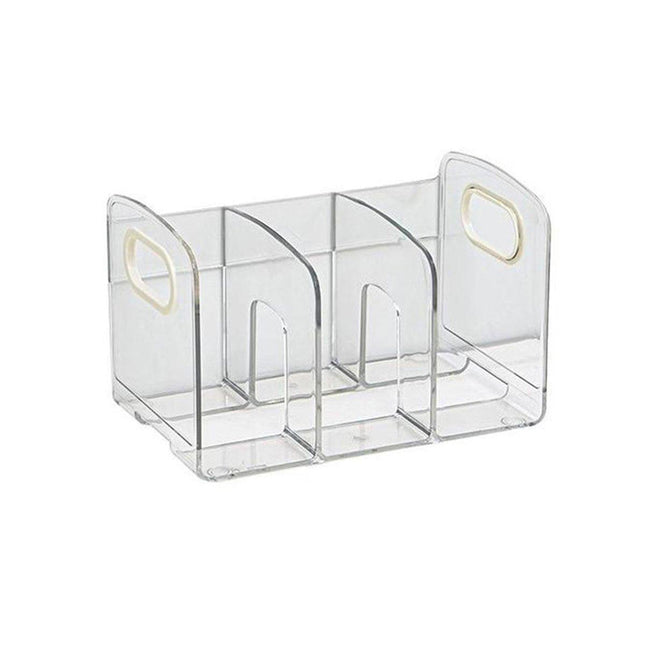 Acrylic Desktop Book Stand Transparent Office Storage Box File Rack Pen Holder
