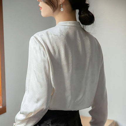 Chinese Style Embroidery one-piece Horse Face Skirt Long-sleeved Retro Shirt