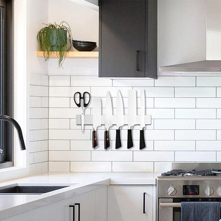 40/50cm Stainless Steel Magnetic Knife Rack Holder Knives Tool Shelf Magnet NEW - Aimall