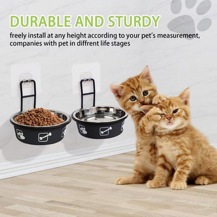 Stainless Steel Pet Bowl Hanging Cat Food Water Bowl Durable for Dogs and Cats