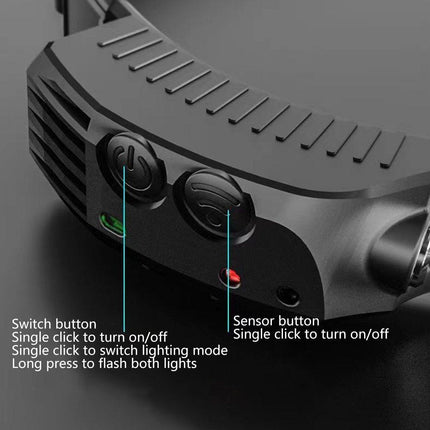 Waterproof COB Headlamp Night Buddy LED Motion Sensor Head Torch Headlight