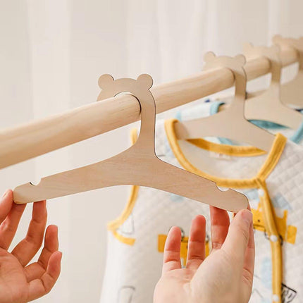 20PCS Small Wooden Clothes Hangers Mini Size Coat Hanger Set for Wardrobe Storage