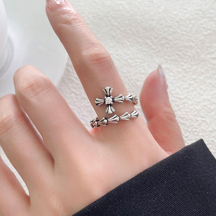Non-Fading Hip Hop Open Ring for Girls Stylish Adjustable Fashion Jewelry