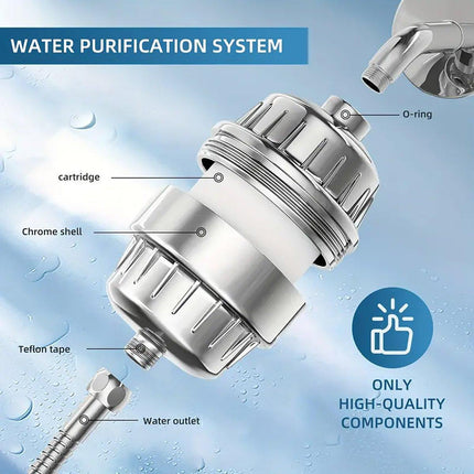 20 Stage Shower Filter Chlorine Removal System For Hard Water Bathroom Filter