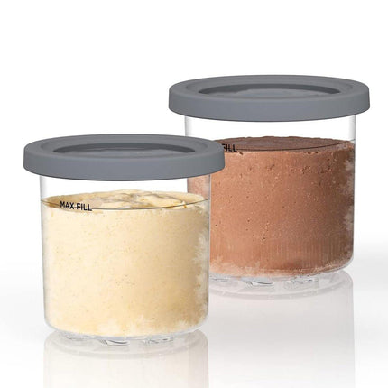 1 or 2 Pieces Ice Cream Tin Container Storage Box for Ice Cream Making Home