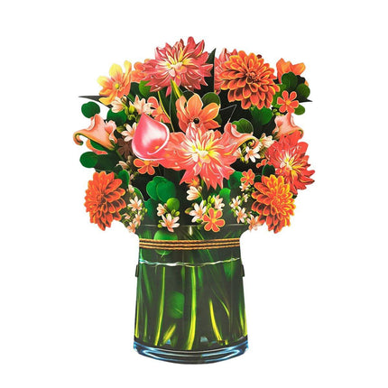 New Style 3D Pop Up Cards Paper Flower Bouquet Greeting Card for All Occasions