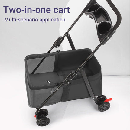 Lightweight Pet Stroller for Cats and Small Dogs Easy Fold Portable Travel Use