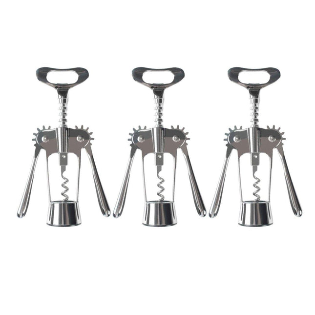 3PCS Wine Bottle Opener Corkscrew Set Kitchen Bar Tools for Easy Opening