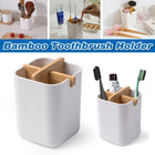 Bamboo Fiber Toothbrush Box Bathroom Organizer Desktop Storage Box Pen Holder