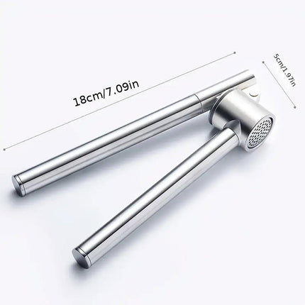 Stainless Steel Garlic Press Peeler Zinc Alloy Kitchen Tool Garlic Crusher