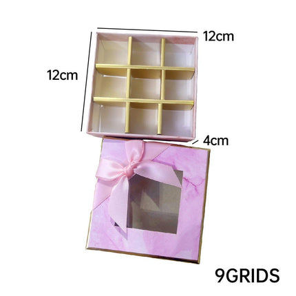 25X Valentines Day 9/12Grids Chocolate Box Gourmet Desserts Gift Display Window