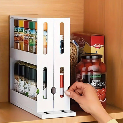 Rotating Spice Rack Kitchen Organizer Food Storage Rack Spice Organizer Stand