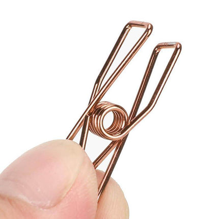 10X Spring Paperclips Metal Wire Hollow Out Clips 33mm Mini Binder Paper Clip - Aimall