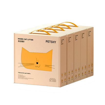 Pet Kitty Tofu Cat Litter Fine Mixed 10kg Bentonite Deodorant Dust-free 2.5kg - Aimall