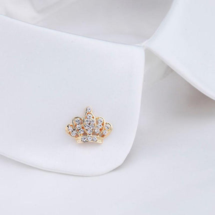 Small Crown Brooch Accessory Fashion Corsage Pin Jewelry Women Men Gift
