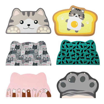 Cartoon Pet Diatomite Floor Mat Non Slip Cat and Dog Feeding Mat for Food Water