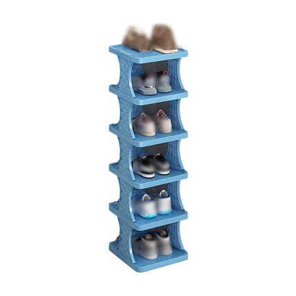 6/7 Tier Foldable Shoe Rack Simple Home Door Organizer Folding Shoe Stand