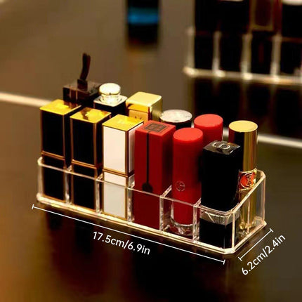 Desktop Transparent Storage Organizer Box Multi-Compartment Display Rack Holder