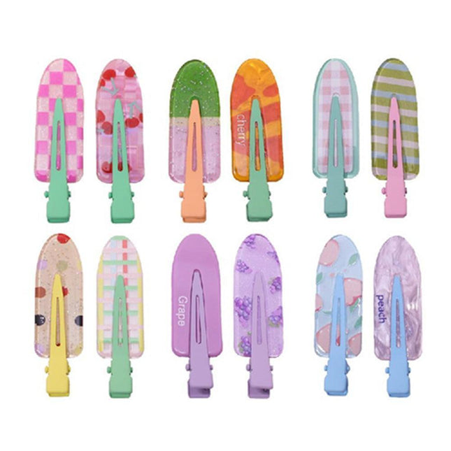 2PCS Juice Series Hair Clip Makeup Hair Accessories Colourful Hair Barrettes