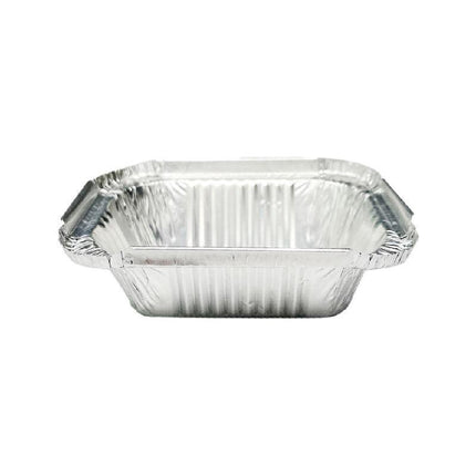 125PCS Disposable Quadrate Tin Foil Pans Oven Grill Safe Non-Stick Baking Trays