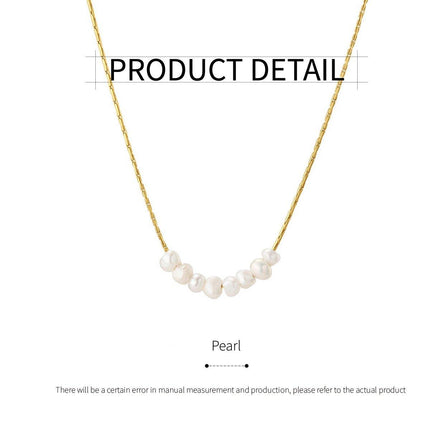 Gold Geometric Pearl Necklace Simple Elegant Temperament Daily Versatile Gift