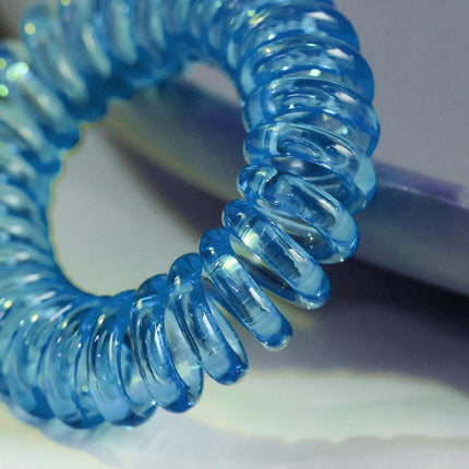 Women Telephone Wire Rubber Bands Stretchy Non-mark Coil Ropes Solid Hair Ties