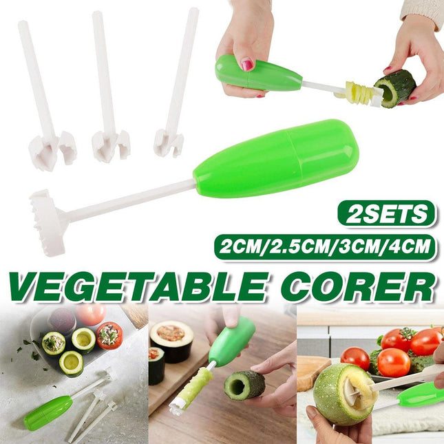 2Sets Fruit and Vegetable Corer Multifunctional Kitchen Gadgets for Easy Cutting