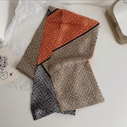 Girl Shawl Bag Ornament Headband Head Wraps Hair Band Silk Scarf Square Scarf - Aimall