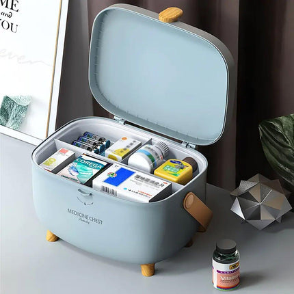2 Layer Portable First Aid Kit Emergency Medicine Chest Organizer Storage Box