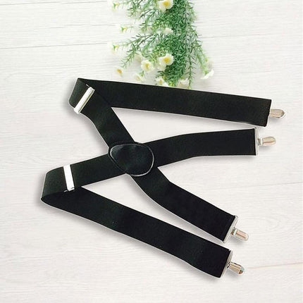 35/50MM Extra Wide Men's Adjustable Elastic Suspenders Clip On Braces Trouser - Aimall