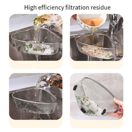 Triangle Sink Strainer Basket Household Kitchen Shelf Leftover Draining Rack