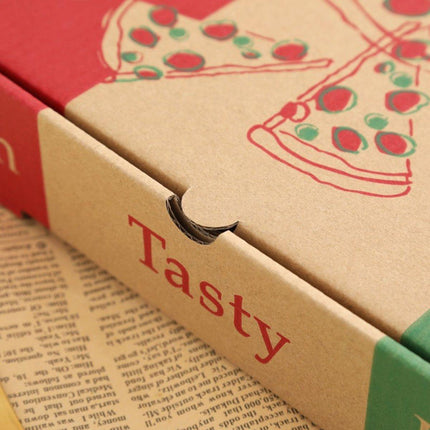 50pcs Pizza Packing Boxes Folding Box Durable Food Storage Containers Colourful