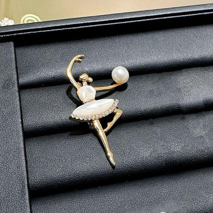Elegant Ballet Girl Brooch Set Charming Dance Accessories Perfect Gift Idea