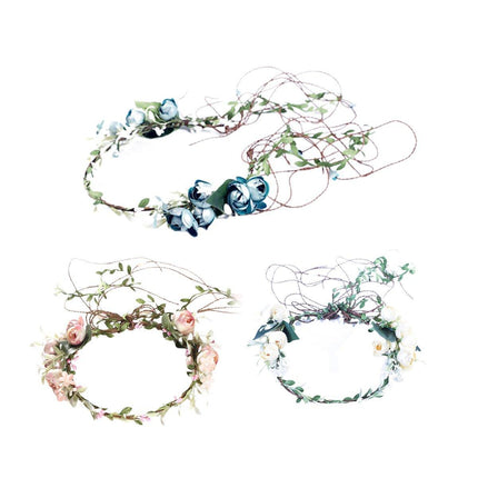 Bridal Floral Headdress Flower Crown Vacation Beach Wedding Simulation Hair Band