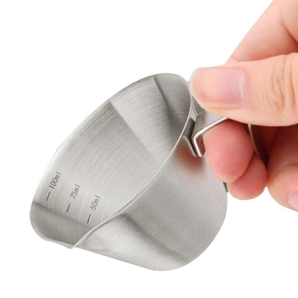 100ml Stainless Steel Coffee Extraction Measuring Cup Graduated Coffee Tool