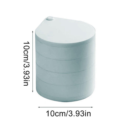 Rotating Jewelry Storage Box Cute 4 Layer Large Capacity Display Stand Organizer