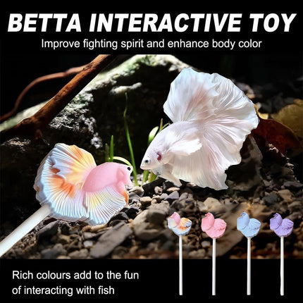 Fish Teaser Stick Interactive Training Pen Toy for Fish Tank Fun and Engagement