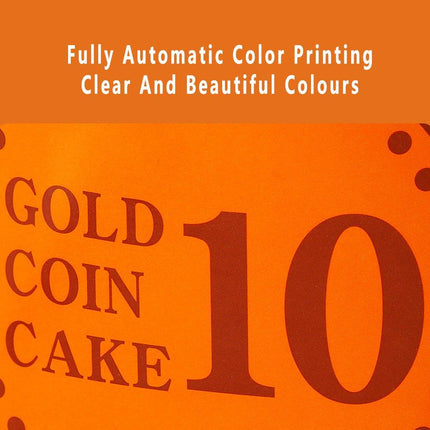 100pcs Collapsible Gold Coin Bread Packing Boxes for Bakery Gift Packaging