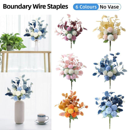 High-End Artificial Eucalyptus Leaves Ball Chrysanthemum Bouquet Home Decor