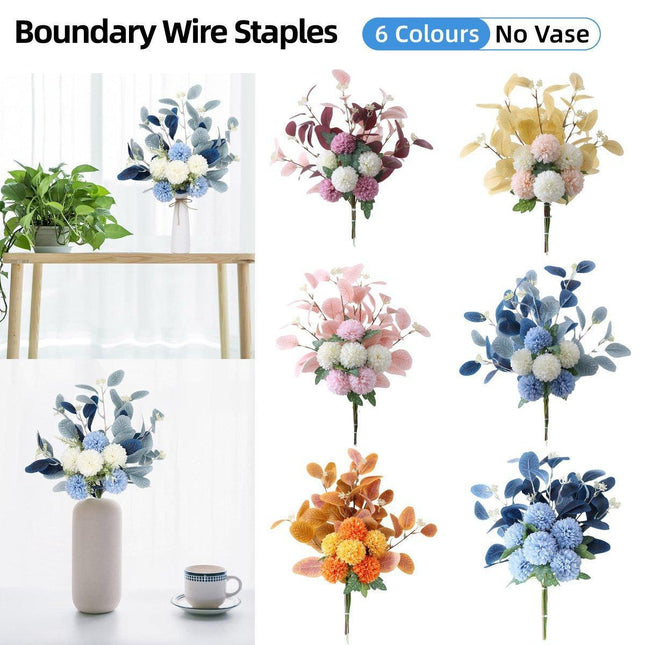 High-End Artificial Eucalyptus Leaves Ball Chrysanthemum Bouquet Home Decor
