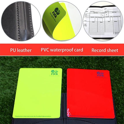 New Sport Football Soccer Referee Wallet Notebook with Red Card and Yellow Card - Aimall
